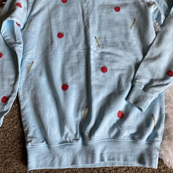Callie Danielle Outfit Crew Neck Sweatshirt Shorts School Teacher Apple Pencils - Picture 7 of 14